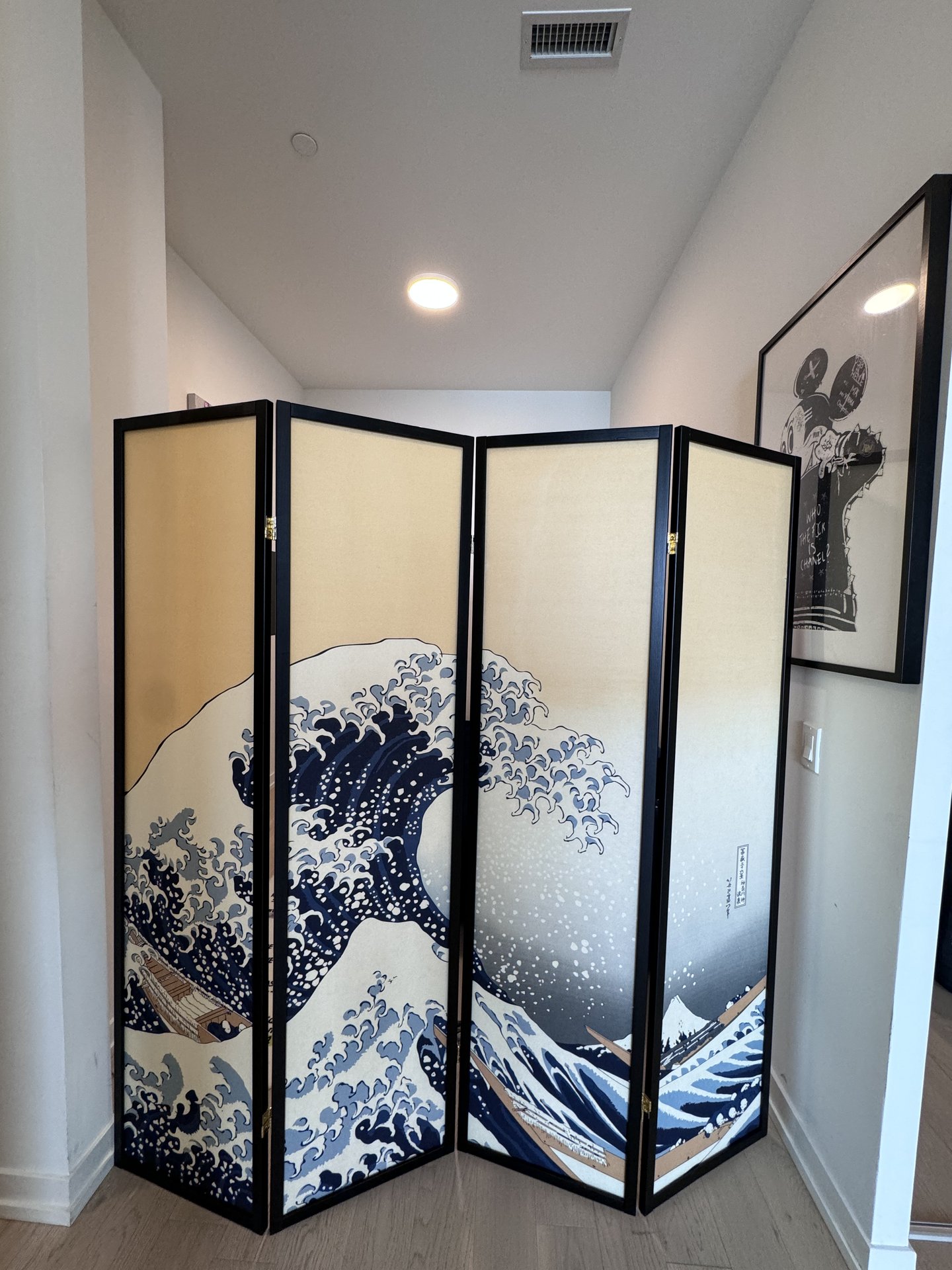 Hokusai Great Wave folding screen